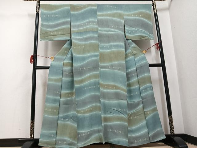 平和屋着物●上質な小紋　花鳥文　暈し染め　正絹　逸品　AABG8558ph