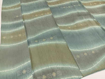 平和屋着物●上質な小紋　花鳥文　暈し染め　正絹　逸品　AABG8558ph