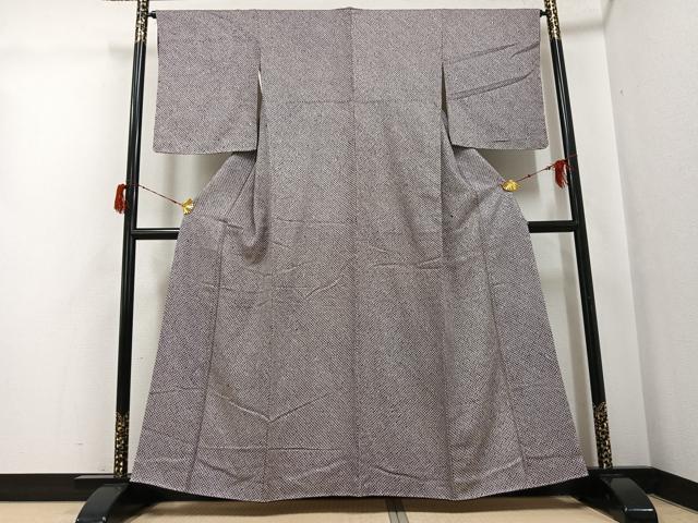 平和屋着物●大変加工の良い総絞り小紋　正絹　逸品　AABG8560ph