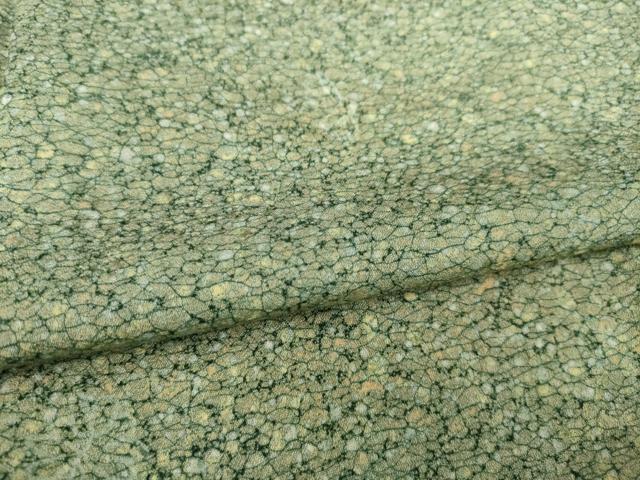平和屋着物▽上質な小紋 単衣 霞文 ろうけつ染 正絹 逸品 AABG8563ck