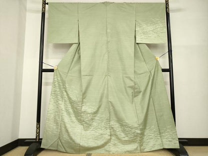 平和屋着物▽本場染大島紬 訪問着 単衣 霞文 三越扱い 正絹 逸品 AABG8567ck