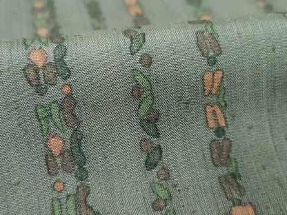 平和屋着物▽上質な小紋 単衣 紬地 縞 正絹 逸品 未使用 AABG8579ck
