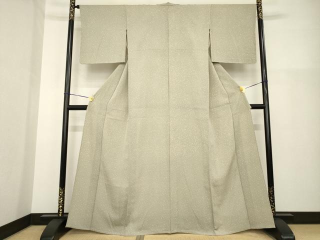 平和屋着物▽上質な小紋 単衣 箔散らし文様 正絹 逸品 未使用 AABG8580ck