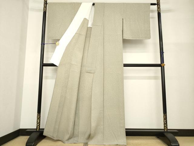 平和屋着物▽上質な小紋 単衣 箔散らし文様 正絹 逸品 未使用 AABG8580ck
