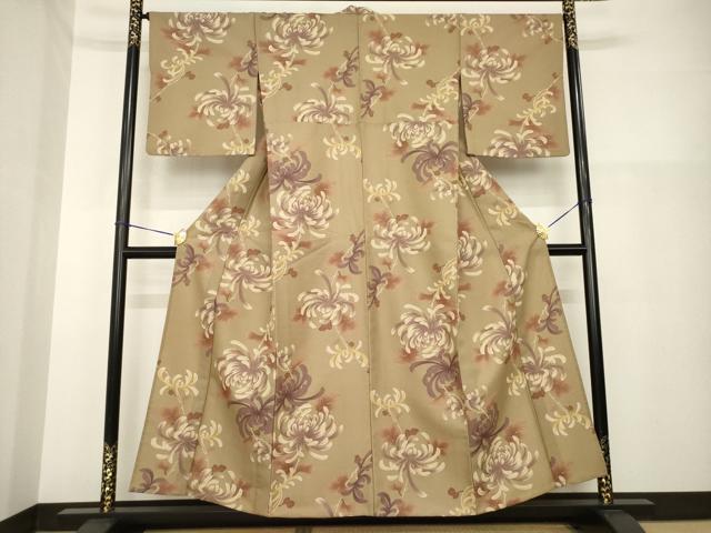 平和屋着物▽小紋 単衣 乱菊 洗える着物 AABG8592ck