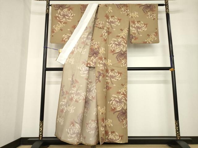 平和屋着物▽小紋 単衣 乱菊 洗える着物 AABG8592ck