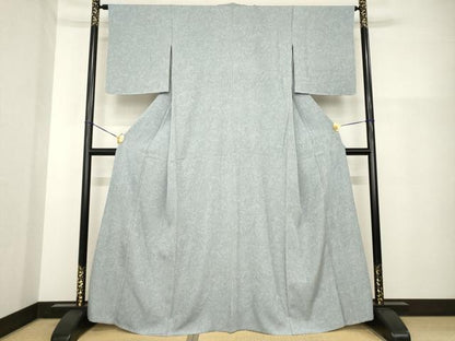 平和屋着物▽上質な小紋 単衣 墨流し文様 正絹 逸品 AABG8595ck