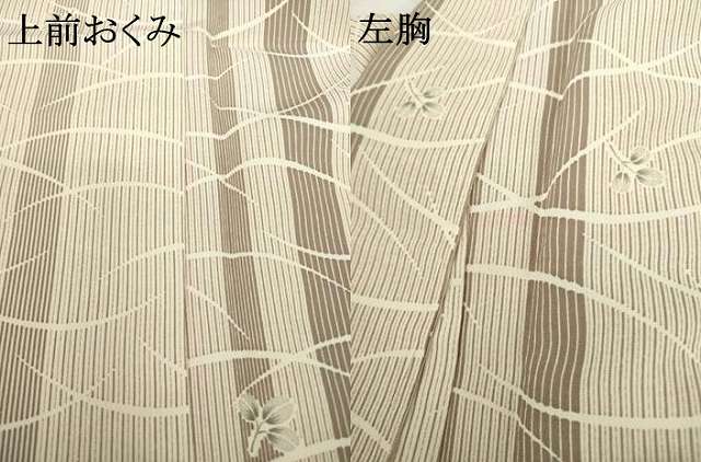 平和屋着物▽小紋 単衣 芝 洗える着物 AABG8597ck