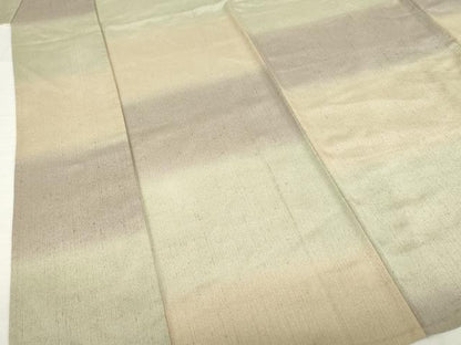 平和屋着物▽上質な紬 単衣 横段文 正絹 逸品 AABG8610ck