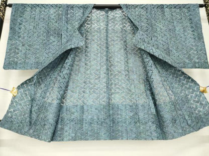 平和屋着物▽道行コート スリーシーズン 春夏秋 塵除け ショールセット 正絹 逸品 AABG8615ck
