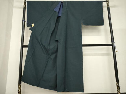 平和屋着物▽男性 紬 単衣 色無地 褐返色 正絹 逸品 未使用 AABG8617ck
