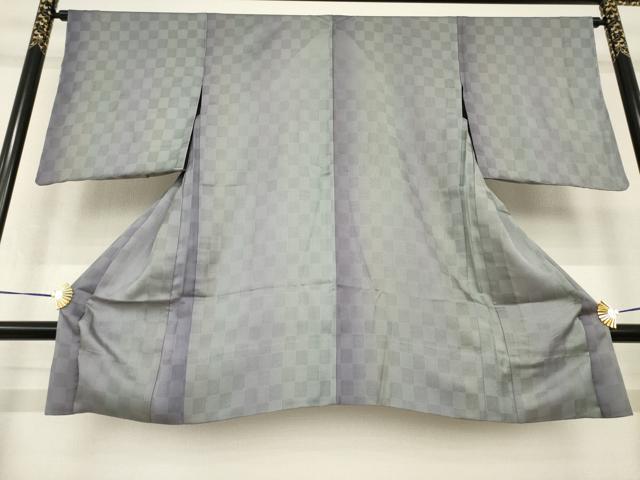 平和屋着物▽羽織 スリーシーズン 春夏秋 塵除け 市松間道 暈し染め 正絹 逸品 未使用 AABG8620ck
