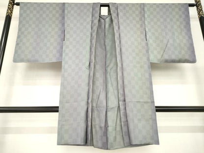 平和屋着物▽羽織 スリーシーズン 春夏秋 塵除け 市松間道 暈し染め 正絹 逸品 未使用 AABG8620ck
