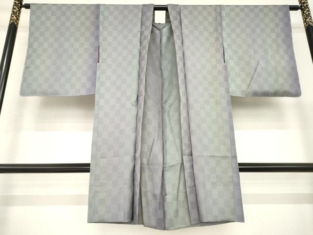 平和屋着物▽羽織 スリーシーズン 春夏秋 塵除け 市松間道 暈し染め 正絹 逸品 未使用 AABG8620ck
