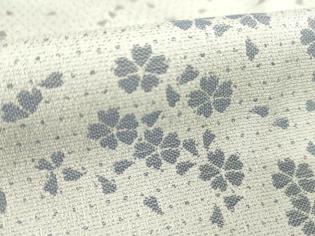 平和屋着物▽お召 訪問着 単衣 舞桜 正絹 逸品 AABG8621ck