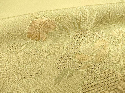 平和屋着物▽訪問着 単衣 総刺繍 中国三大刺繍 スワトウ刺繍 汕頭刺繍 流水花丸文 正絹 逸品 AABG8625ck