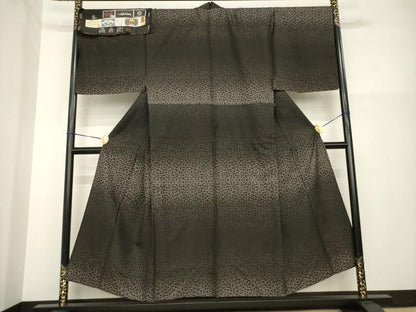平和屋着物▽男性 桝屋儀兵衛 本場大島紬 単衣 氷割文様 奄美織物 キングサイズ 証紙付き 正絹 逸品 AABG8626ck