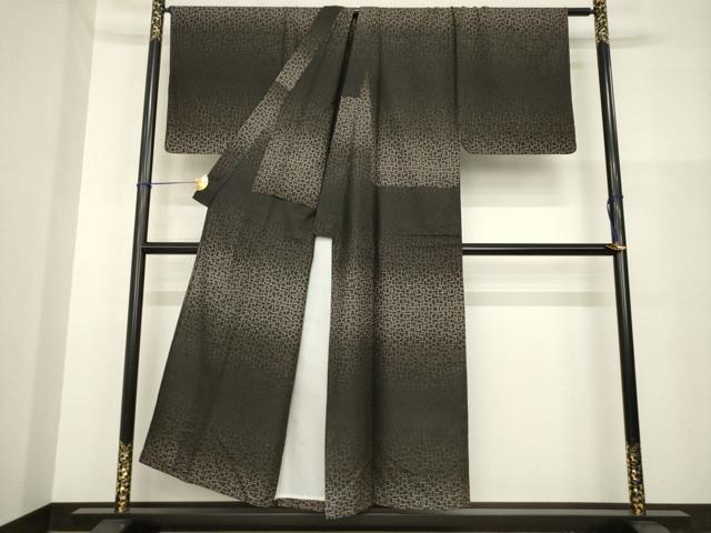 平和屋着物▽男性 桝屋儀兵衛 本場大島紬 単衣 氷割文様 奄美織物 キングサイズ 証紙付き 正絹 逸品 AABG8626ck