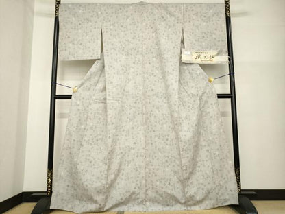 平和屋着物▽本場越後伝承紬 単衣 織式部 反端付き 正絹 逸品 AABG8630ck