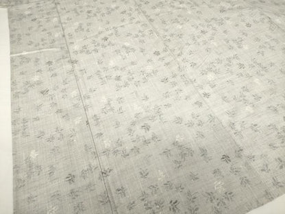 平和屋着物▽本場越後伝承紬 単衣 織式部 反端付き 正絹 逸品 AABG8630ck