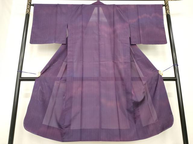平和屋着物▽道中着 スリーシーズン 春夏秋 塵除け 霞文 暈し染め 反端付き 正絹 逸品 AABG8632ck