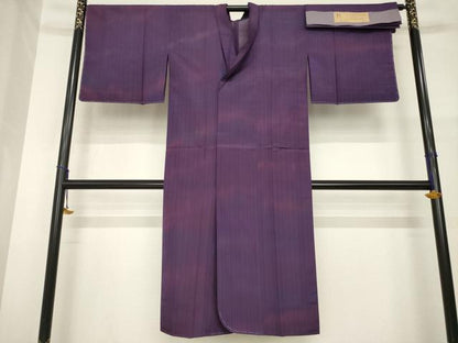 平和屋着物▽道中着 スリーシーズン 春夏秋 塵除け 霞文 暈し染め 反端付き 正絹 逸品 AABG8632ck