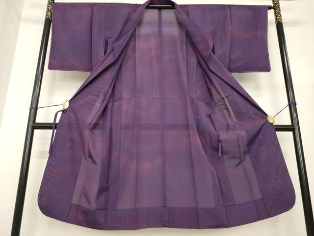 平和屋着物▽道中着 スリーシーズン 春夏秋 塵除け 霞文 暈し染め 反端付き 正絹 逸品 AABG8632ck