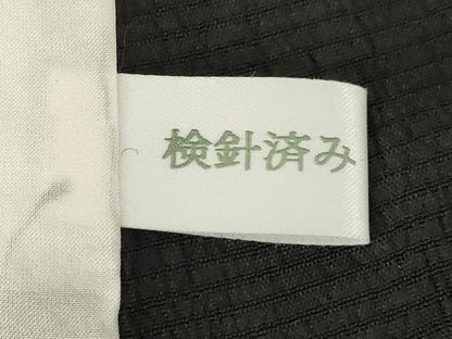 平和屋着物▽訪問着　単衣　夜空とフクロウ　暈し染め　黒地　正絹　逸品　AABG8637ck