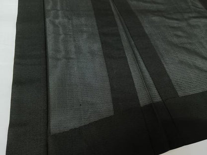 平和屋着物▽男性 羽織 スリーシーズン 春夏秋 塵除け 暗黒色 正絹 逸品 AABG8641jh