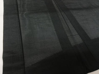 平和屋着物▽男性 羽織 スリーシーズン 春夏秋 塵除け 暗黒色 正絹 逸品 AABG8644jh