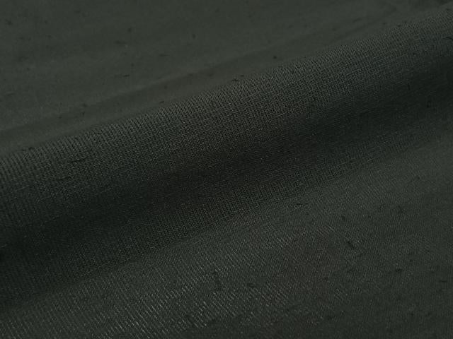 平和屋着物▽男性　羽織　黒紋付　暗黒色　正絹　逸品　AABG8647jh
