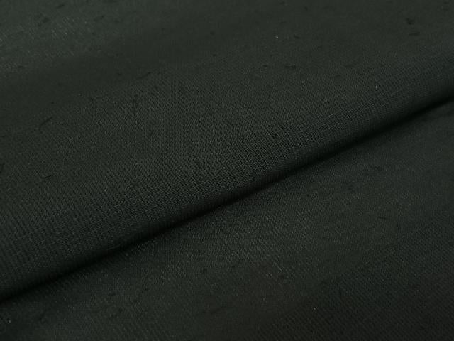 平和屋着物▽男性　羽織　黒紋付　暗黒色　正絹　逸品　AABG8647jh