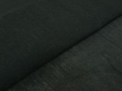 平和屋着物▽男性 羽織 黒紋付 スリーシーズン 春夏秋 暗黒色 正絹 逸品 AABG8649jh