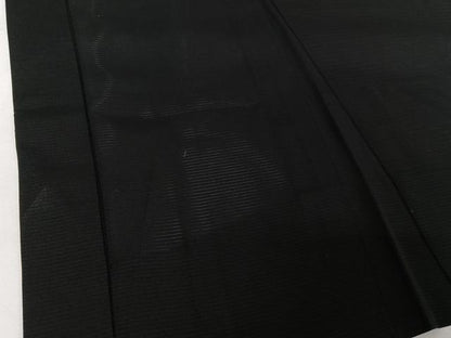平和屋着物▽男性　羽織　黒紋付　暗黒色　正絹　逸品　AABG8651jh