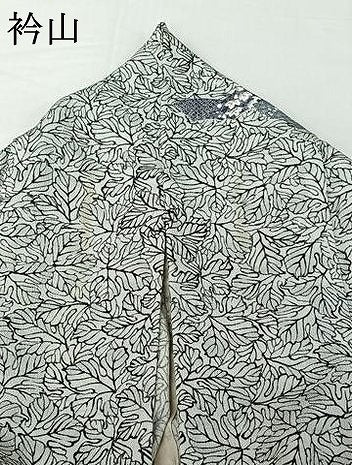 平和屋着物▽上質な小紋 単衣 地紙花文 正絹 逸品 AABG8660jh