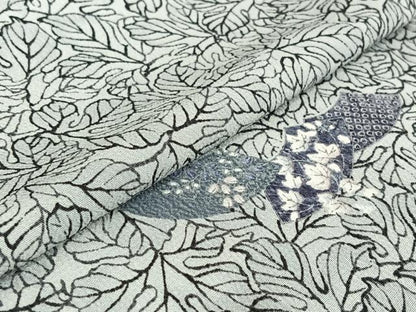 平和屋着物▽上質な小紋 単衣 地紙花文 正絹 逸品 AABG8660jh