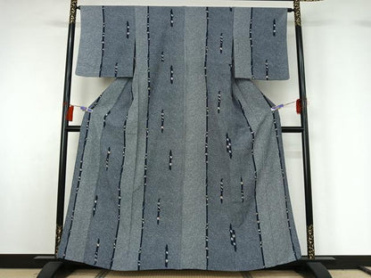 平和屋着物▽上質な小紋 単衣 宝尽くし文 正絹 逸品 AABG8662jh