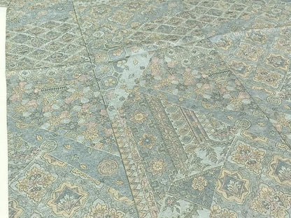 平和屋着物▽上質な小紋 単衣 手描き 正倉院花文 正絹 逸品 AABG8664jh