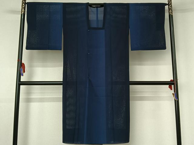 平和屋着物▽道行コート スリーシーズン 春夏秋 塵除け 霞文 ロング丈 正絹 逸品 AABG8667jh