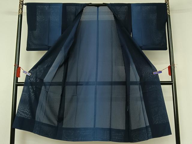 平和屋着物▽道行コート スリーシーズン 春夏秋 塵除け 霞文 ロング丈 正絹 逸品 AABG8667jh