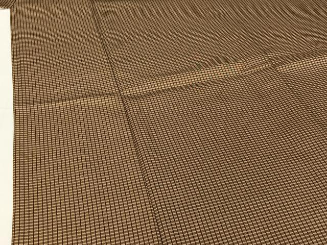 平和屋着物▽上質な小紋 単衣 格子 正絹 逸品 AABG8668jh