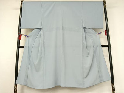 平和屋着物▽男性 色無地 単衣 秘色色 鬼しぼ縮緬 正絹 逸品 AABG8670jh