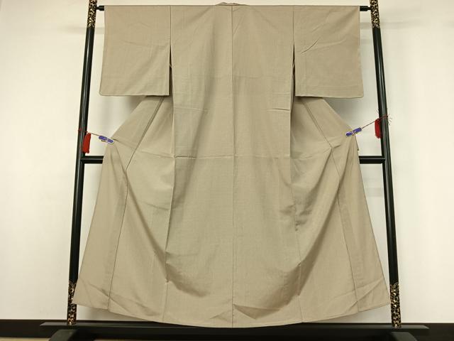 平和屋着物▽お召 単衣 縞 正絹 逸品 AABG8677jh
