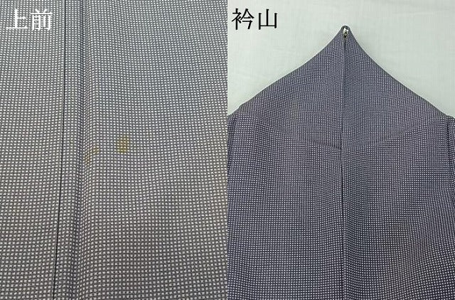 平和屋着物▽江戸小紋 単衣 角通し 正絹 逸品 AABG8679jh