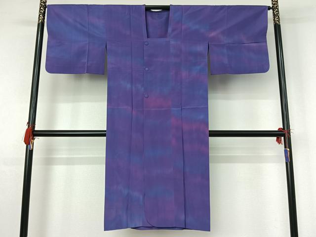 平和屋着物▽道行コート スリーシーズン 春夏秋 塵除け 霞文 暈し染め ロング丈 正絹 逸品 AABG8681jh