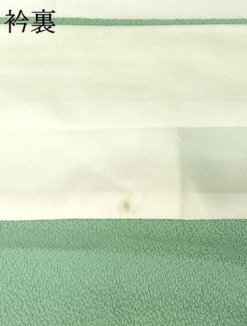 平和屋着物▽上質な色無地 単衣 薄萌葱色 鬼しぼ縮緬 正絹 逸品 AABG8683jh