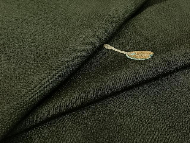 平和屋着物▽上質な小紋 単衣 楽器文 正絹 逸品 AABG8686jh