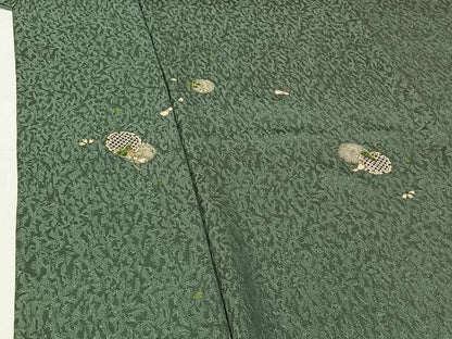 平和屋着物▽上質な小紋 単衣 雪輪花文 金彩 正絹 逸品 AABG8687jh