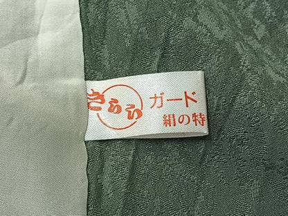 平和屋着物▽上質な小紋 単衣 雪輪花文 金彩 正絹 逸品 AABG8687jh