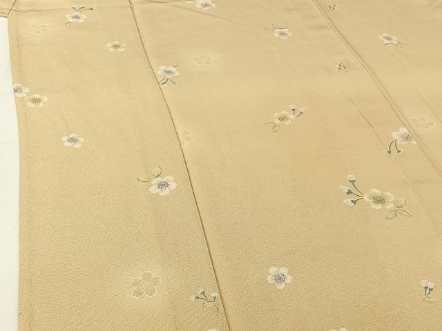 平和屋着物▽上質な小紋 単衣 舞花文 正絹 逸品 AABG8695jh